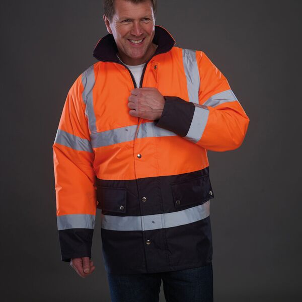 Hi-vis two-tone motorway jacket (HVP302) Thumbnail