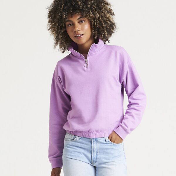 Women's cropped 1/4 zip sweat Thumbnail