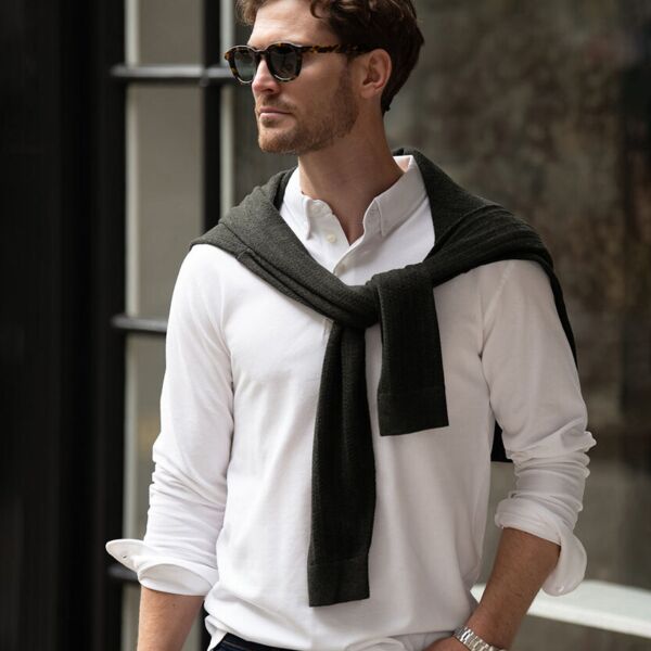 Carlington deluxe long sleeve polo Thumbnail