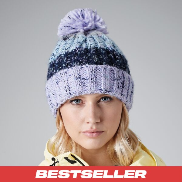 Corkscrew pom pom beanie Thumbnail